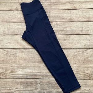 Sioro High Rise Workout Cropped Leggings NWT Women’s Medium Dark Blue Navy